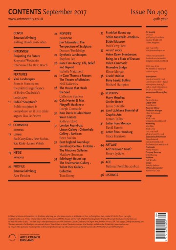 Art Monthly back cover