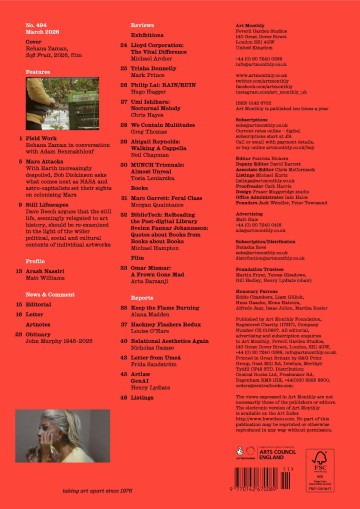 Art Monthly back cover