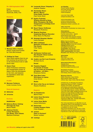 Art Monthly back cover