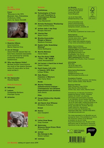Art Monthly back cover