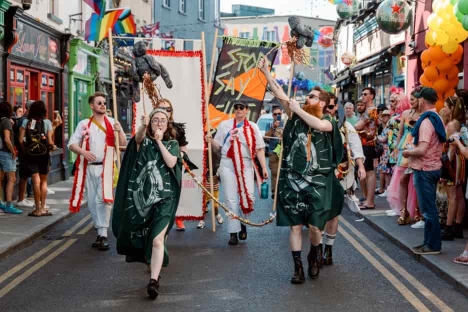 Array Collective taking part in Galway Community Pride Parade, 13 August, 2022