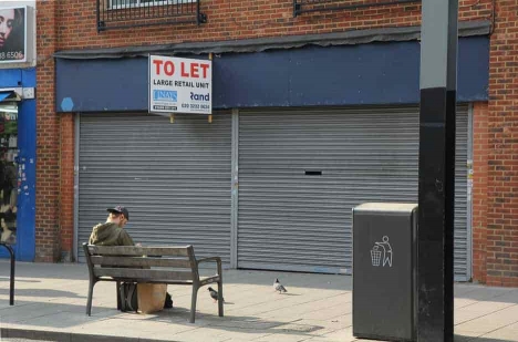 empty shop unit, Croydon, April 2021, photo by Matthew Noel-Tod