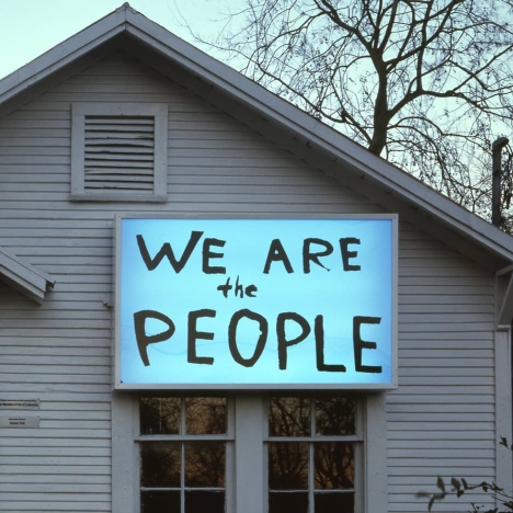 Sam Durant, <em>We Are the People</em>, 2003, installed at Project Row Houses in Chicago