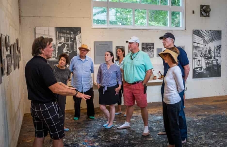 visitors to Jackson Pollock and Lee Krasner’s barn