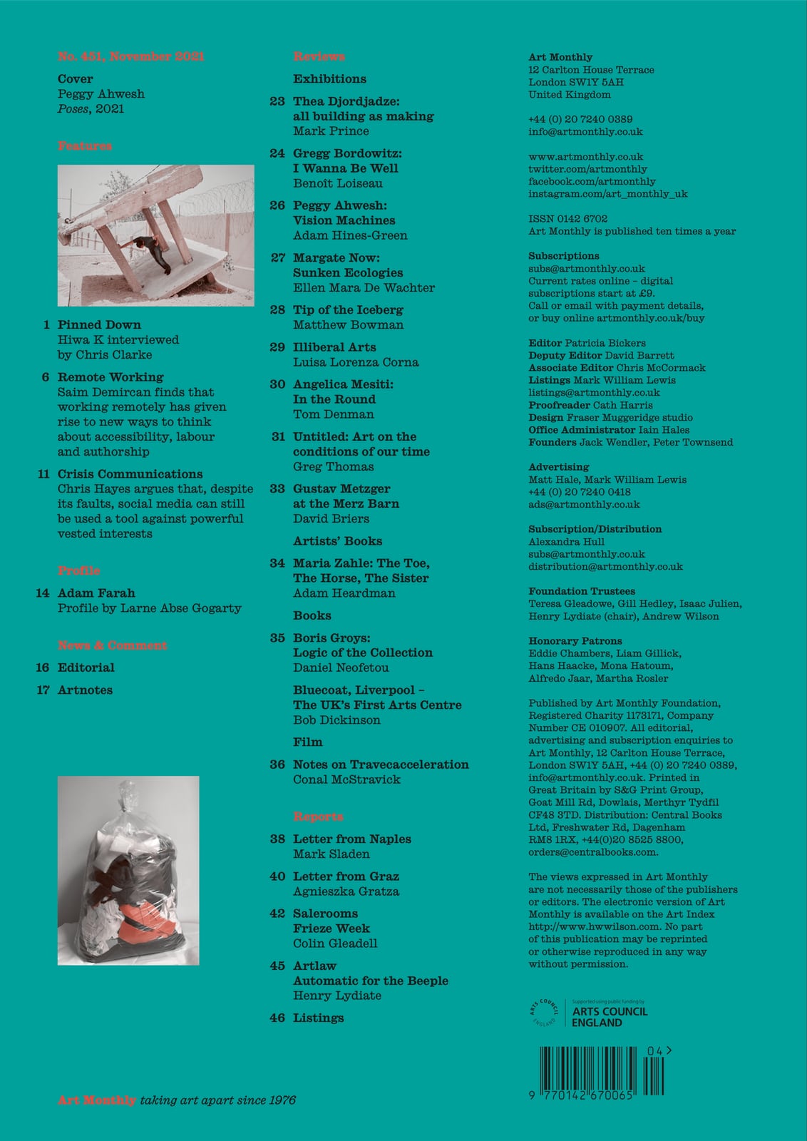 Art Monthly : Magazine : Issue : 451 November 2021