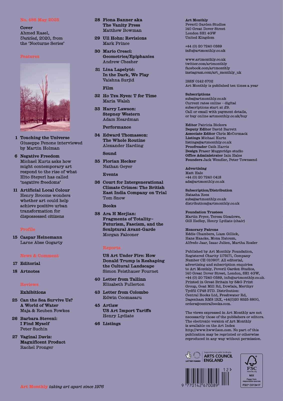 Art Monthly : Magazine : Issue : 486 May 2025