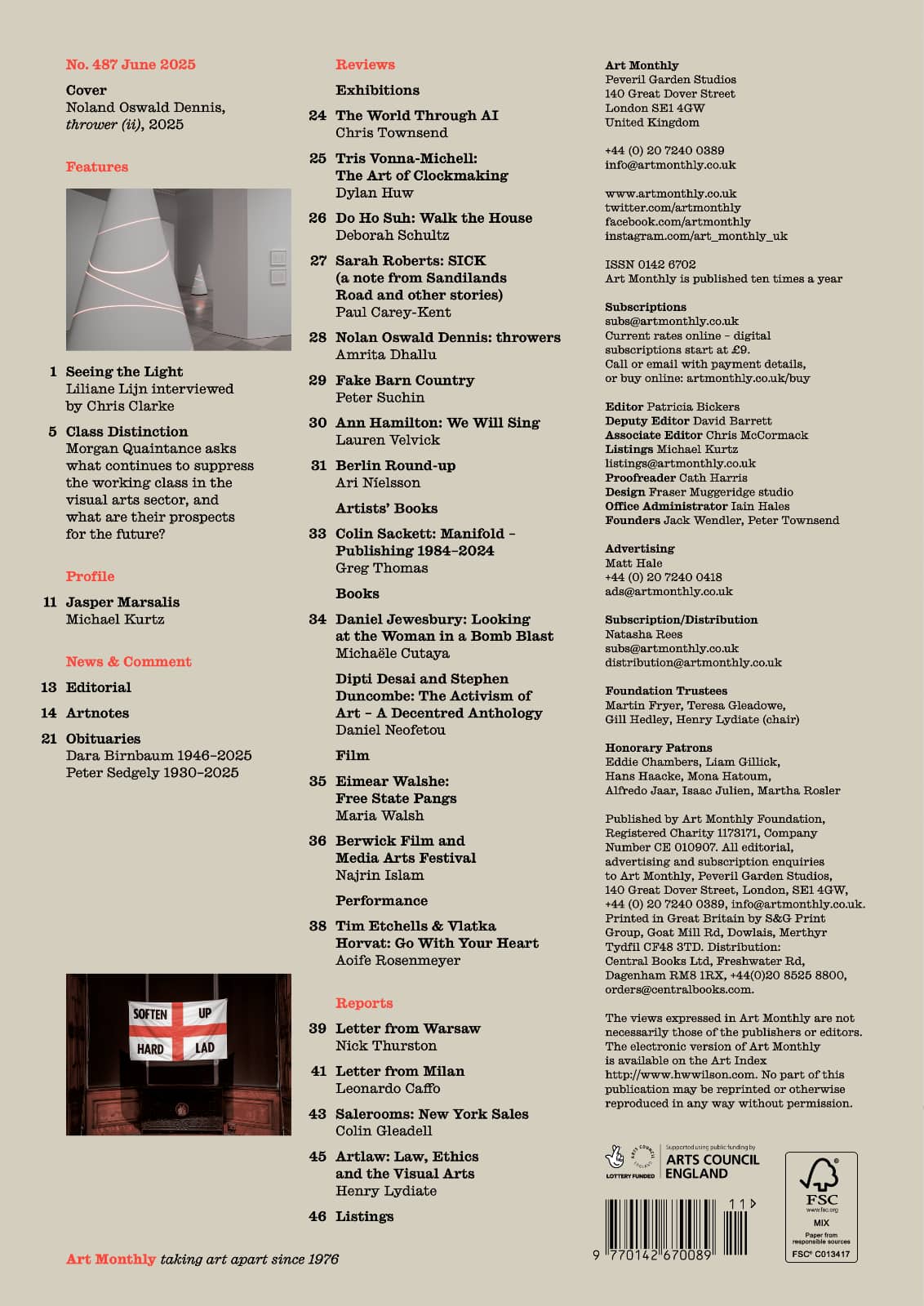 Art Monthly : Magazine : Issue : 487 June 2025