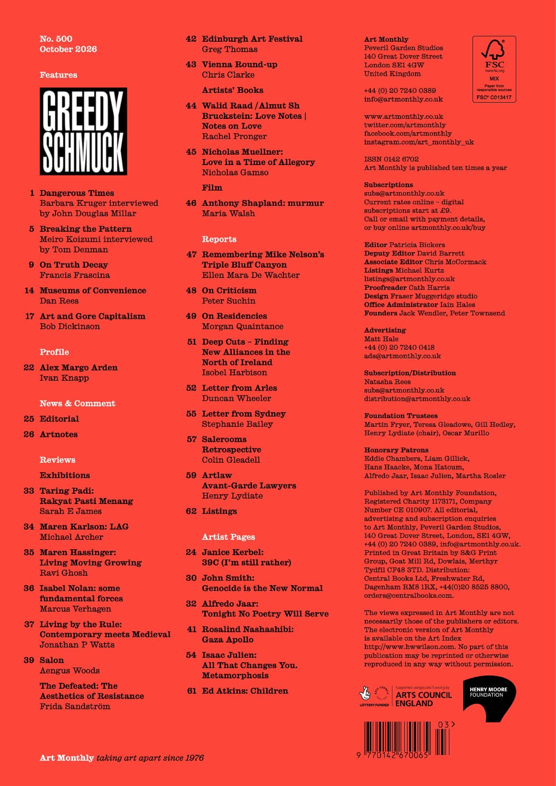 Art Monthly cover